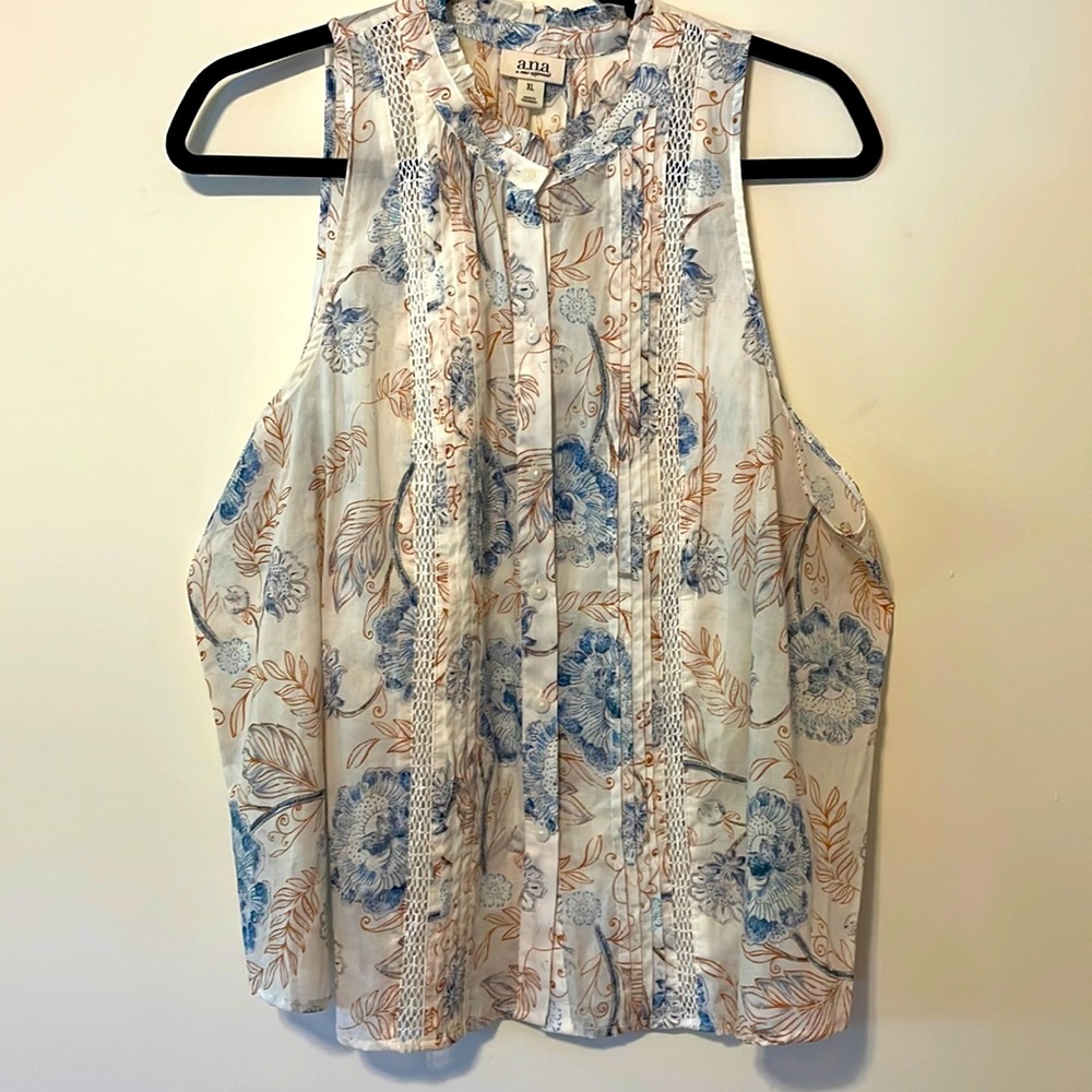Ana a new approach flowered blouse size XL